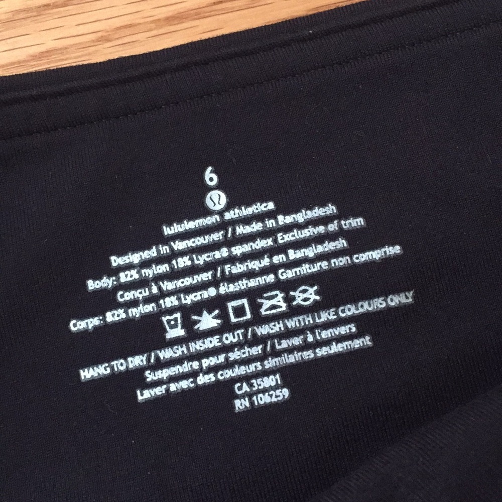 lululemon athletica Black Leggings with Side Laser-Cut Panels - Picture 2 of 4